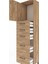 Arges Dolap Tek Raflı 5 Çekmeceli Tek Kapaklı 44X30X182 Çam-Çam 5