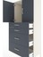 Hyperion Dolap Tek Raflı 4 Çekmeceli 2 Kapaklı 88X44X182 Aytaşı-Antrasit 5