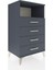 Hyperion Komodin Tek Raflı 4 Çekmeceli 60X44X106 Antrasit-Antrasit 2