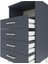 Hyperion Komodin Tek Raflı 4 Çekmeceli 60X44X106 Antrasit-Antrasit 5