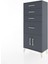 Hyperion Dolap 4 Çekmeceli 2 Kapaklı 60X44X134 Antrasit-Antrasit 3