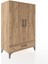 Hyperion Dolap 3 Raflı Tek Çekmeceli 2 Kapaklı 88X44X134 Çam-Çam 2