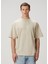 Bej Logo Nakışlı T-Shirt 1
