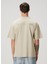 Bej Logo Nakışlı T-Shirt 4