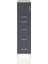 Hyperion Dolap Tek Raflı 5 Çekmeceli Tek Kapaklı 44X44X182 Aytaşı-Antrasit 1