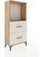 Hyperion Dolap Tek Raflı 2 Çekmeceli 60X44X134 Çam-Aytaşı 2