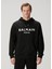 Siyah Kapüşonlu Organik Pamuk Sweatshirt 1