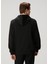 Siyah Kapüşonlu Organik Pamuk Sweatshirt 4