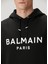 Siyah Kapüşonlu Organik Pamuk Sweatshirt 5