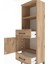 Arges Dolap 3 Raflı 2 Çekmeceli Tek Kapaklı 44X30X134 Çam-Çam 5