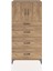 Hyperion Dolap Tek Raflı 4 Çekmeceli 2 Kapaklı 88X44X182 Çam-Çam 1