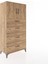 Hyperion Dolap Tek Raflı 4 Çekmeceli 2 Kapaklı 88X44X182 Çam-Çam 2