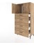Hyperion Dolap Tek Raflı 4 Çekmeceli 2 Kapaklı 88X44X182 Çam-Çam 4
