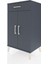 Hyperion Komodin 2 Raflı Tek Çekmeceli 2 Kapaklı 60X44X106 Antrasit-Antrasit 3