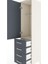 Hyperion Dolap Tek Raflı 4 Çekmeceli Tek Askılı 44X44X182 Aytaşı-Antrasit 5