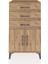 Hyperion Komodin Tek Raflı 3 Çekmeceli 2 Kapaklı 60X44X106 Çam-Çam 1