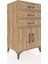 Hyperion Komodin Tek Raflı 3 Çekmeceli 2 Kapaklı 60X44X106 Çam-Çam 2