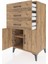 Hyperion Komodin Tek Raflı 3 Çekmeceli 2 Kapaklı 60X44X106 Çam-Çam 4