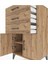 Hyperion Komodin Tek Raflı 3 Çekmeceli 2 Kapaklı 60X44X106 Çam-Çam 5