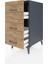 Kronos Komodin 3 Çekmeceli 44X59X96 Antrasit-Çam 4