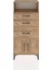 Hyperion Dolap Tek Raflı 3 Çekmeceli 2 Kapaklı 60X44X134 Çam-Çam 1