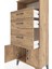 Hyperion Dolap Tek Raflı 3 Çekmeceli 2 Kapaklı 60X44X134 Çam-Çam 5