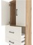 Arges Dolap Tek Raflı 2 Çekmeceli 2 Kapaklı 60X30X134 Çam-Aytaşı 5