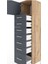 Hyperion Dolap Tek Raflı 7 Çekmeceli Tek Kapaklı 44X44X182 Çam-Antrasit 5