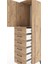 Hyperion Dolap Tek Raflı 6 Çekmeceli Tek Kapaklı 44X44X182 Çam-Çam 5