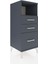 Hyperion Komodin Tek Raflı 3 Çekmeceli 44X44X106 Antrasit-Antrasit 2