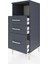 Hyperion Komodin Tek Raflı 3 Çekmeceli 44X44X106 Antrasit-Antrasit 4