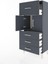 Hyperion Dolap Tek Raflı 4 Çekmeceli 2 Kapaklı 60X44X134 Antrasit-Antrasit 4