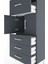 Hyperion Dolap Tek Raflı 4 Çekmeceli 2 Kapaklı 60X44X134 Antrasit-Antrasit 5