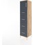 Hyperion Dolap Tek Raflı 4 Çekmeceli Tek Kapaklı 44X44X182 Çam-Antrasit 3