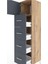 Hyperion Dolap Tek Raflı 4 Çekmeceli Tek Kapaklı 44X44X182 Çam-Antrasit 5