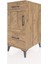 Kronos Komodin Tek Raflı 2 Çekmeceli Tek Kapaklı 44X59X96 Çam-Çam 3
