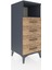 Hyperion Komodin Tek Raflı 4 Çekmeceli 44X44X106 Antrasit-Çam 2