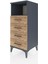 Hyperion Komodin Tek Raflı 4 Çekmeceli 44X44X106 Antrasit-Çam 3