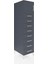 Kronos Dolap Tek Raflı 8 Çekmeceli Tek Kapaklı 44X59X182 Antrasit-Antrasit 2