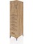 Kronos Dolap Tek Raflı 6 Çekmeceli Tek Kapaklı 44X59X182 Çam-Çam 3