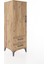Hyperion Dolap Tek Raflı 2 Çekmeceli Tek Askılı 44X44X134 Çam-Çam 2