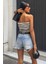 Mathilde Straplez Crop Top -Beyaz/siyah 3