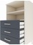 Hyperion Komodin 2 Raflı 3 Çekmeceli 60X44X106 Aytaşı-Antrasit 5