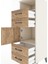 Hyperion Dolap 2 Raflı 4 Çekmeceli Tek Kapaklı 44X44X134 Aytaşı-Çam 5