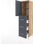 Hyperion Dolap 2 Raflı 3 Çekmeceli Tek Kapaklı 44X44X182 Çam-Antrasit 4