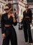 Siyah Crop Ceket Pantolon Takımı 1