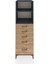 Kronos Dolap 2 Raflı 5 Çekmeceli 60X59X182 Antrasit-Çam 1
