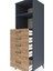 Kronos Dolap 2 Raflı 5 Çekmeceli 60X59X182 Antrasit-Çam 5