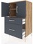 Hyperion Komodin 2 Raflı 2 Çekmeceli 2 Kapaklı 60X44X106 Çam-Antrasit 4
