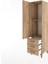 Hyperion Dolap 2 Raflı 3 Çekmeceli Tek Kapaklı 44X44X182 Çam-Çam 4
